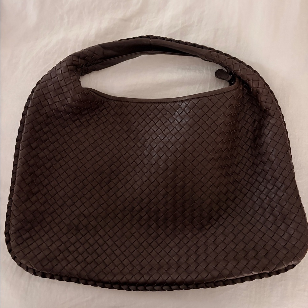Bottega Veneta Intrecciato Napa Dark Brown Hobo Bag